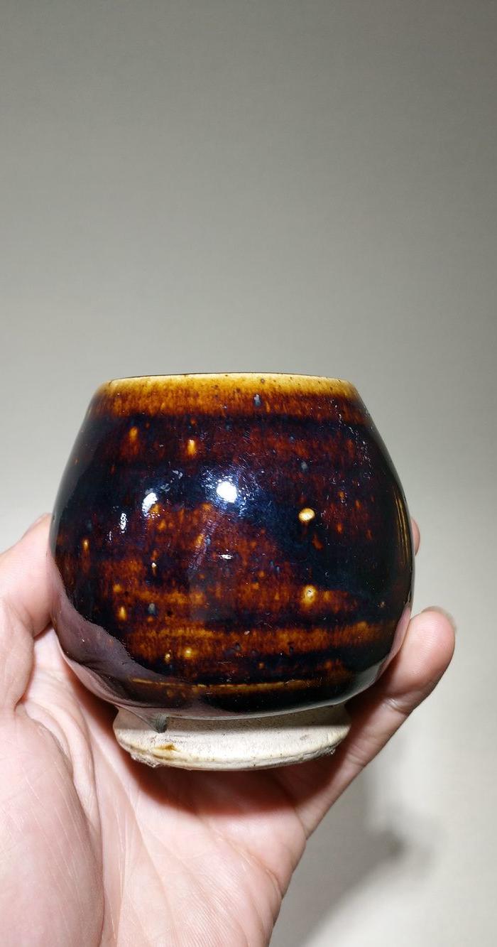 定系平定窑葡萄紫鸡心罐【已鉴赏】