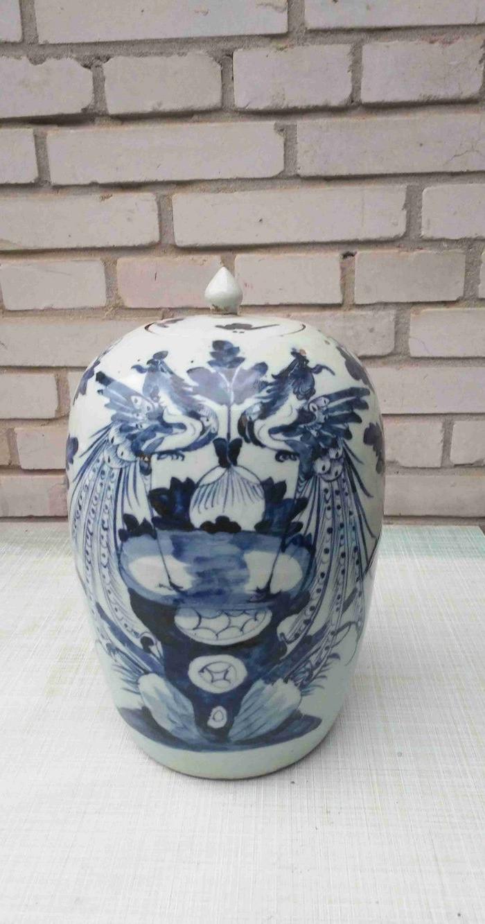 清代青花冬瓜罐全品