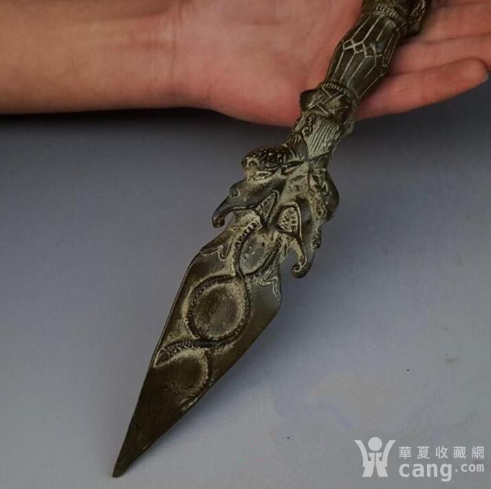 纯铜法器摆件 马头明王普巴**杵 降魔杵 镇宅辟邪风水