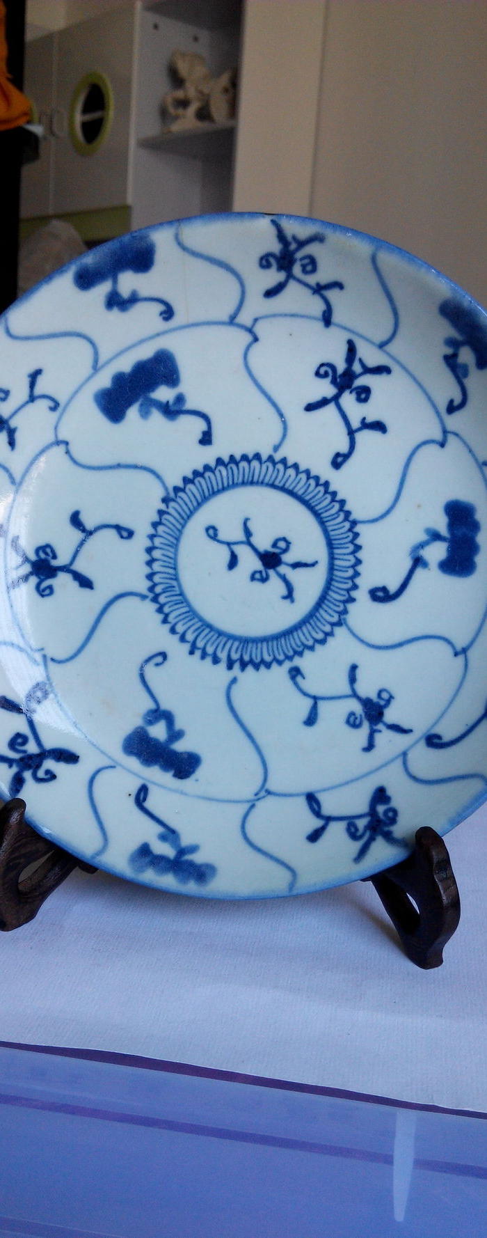 2075清雍正青花灵芝盘