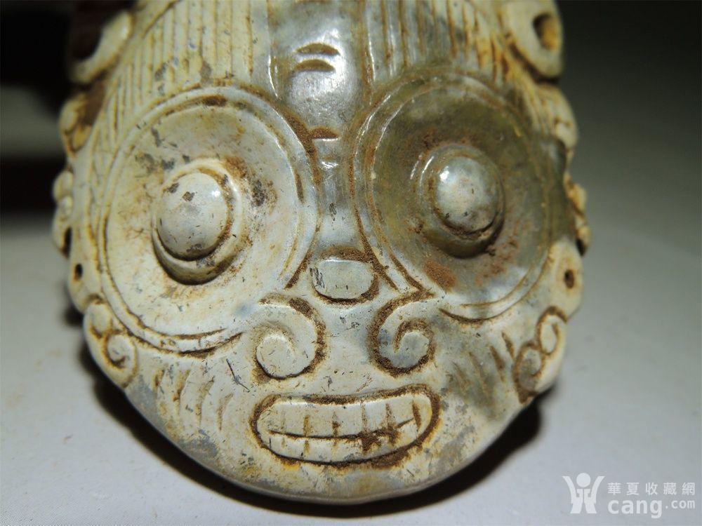 7.6厘米的商周兽面纹玉雕玉佩