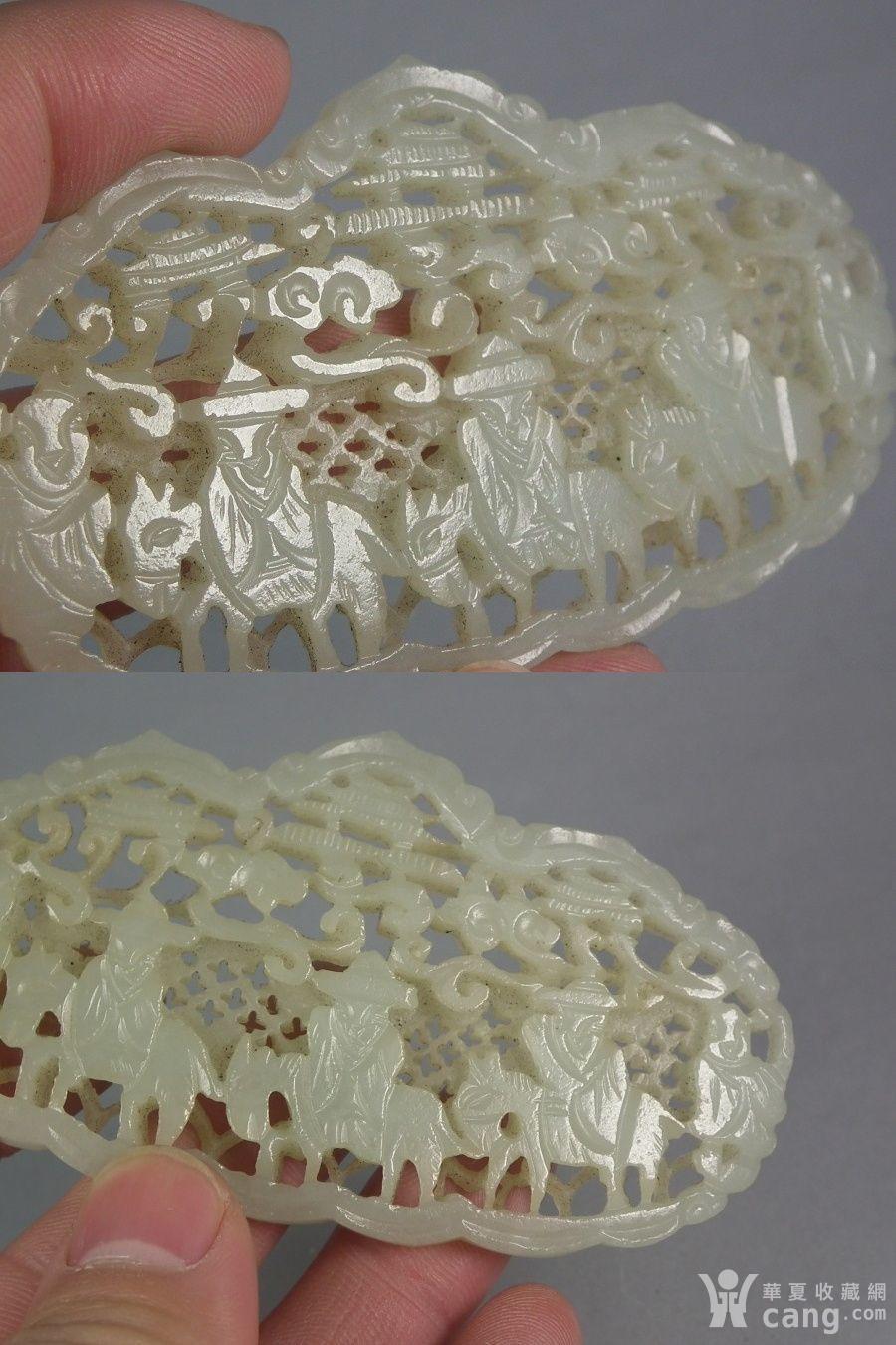 明代和田青白玉多层拉丝工状元游街大发冠