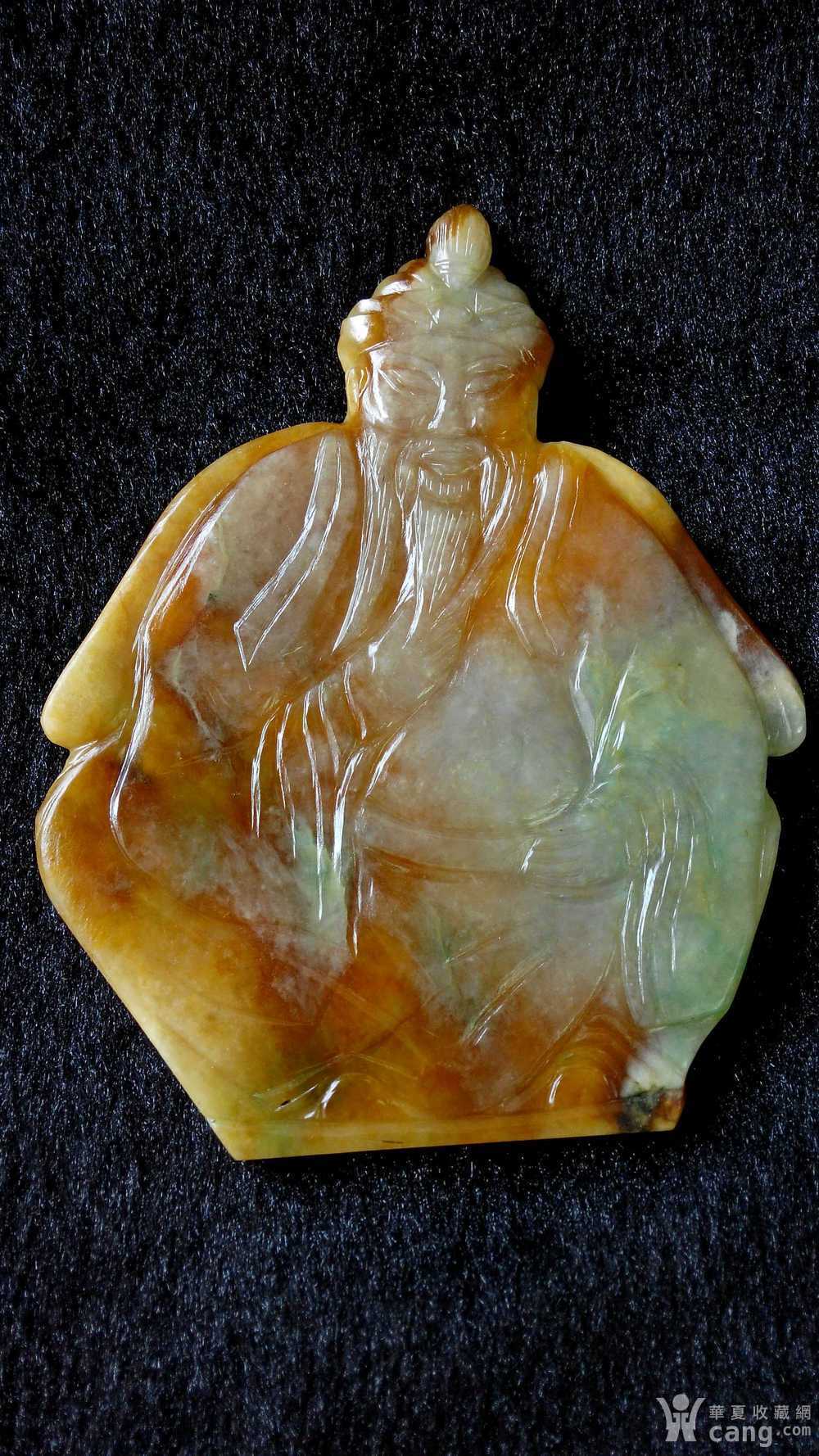 清民三彩翡翠武财神