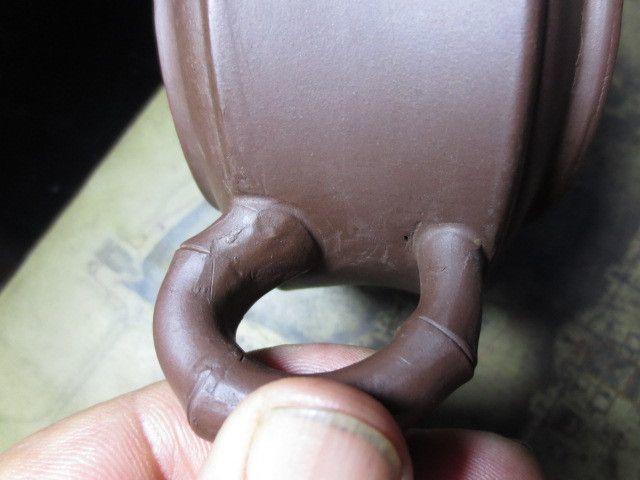 12号吴惠琴全手工竹叶紫砂壶16/9.5cm.
