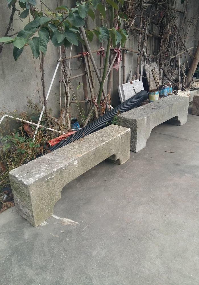 【江啸堂】藏品 古玩 清代青石门套1个可做石凳长石条凳 古董