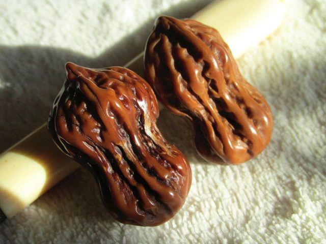 民国 手捻金核桃 一对 品相如图 玉化 极为熟润