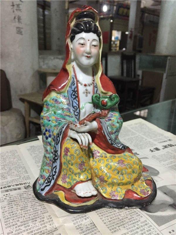 清中期【福建会馆】五彩观音