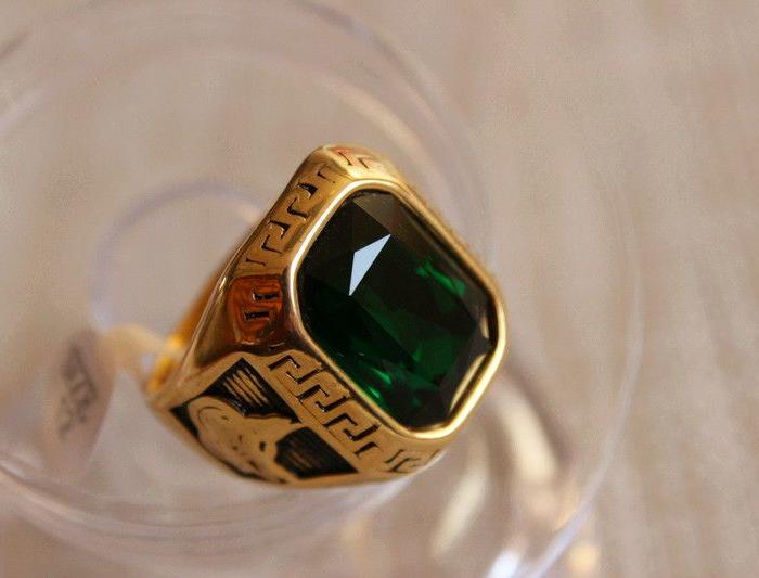 老凤祥18k金祖母绿碧玺男士大气【戒指】