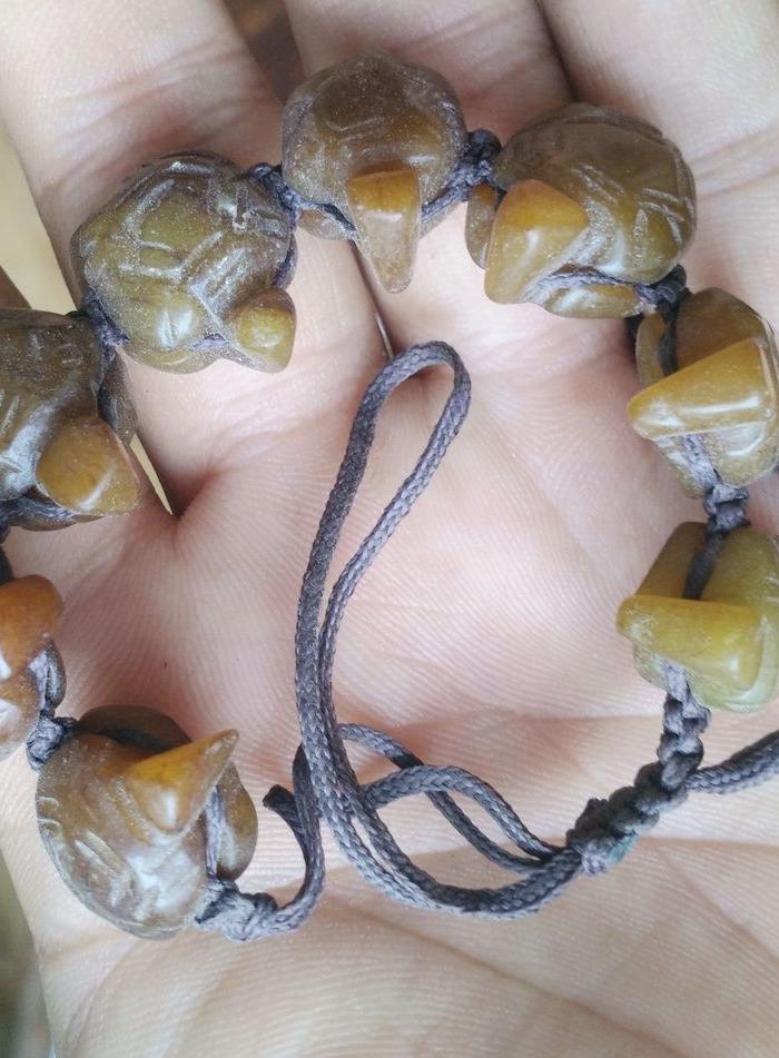 老玉石八卦龟手串