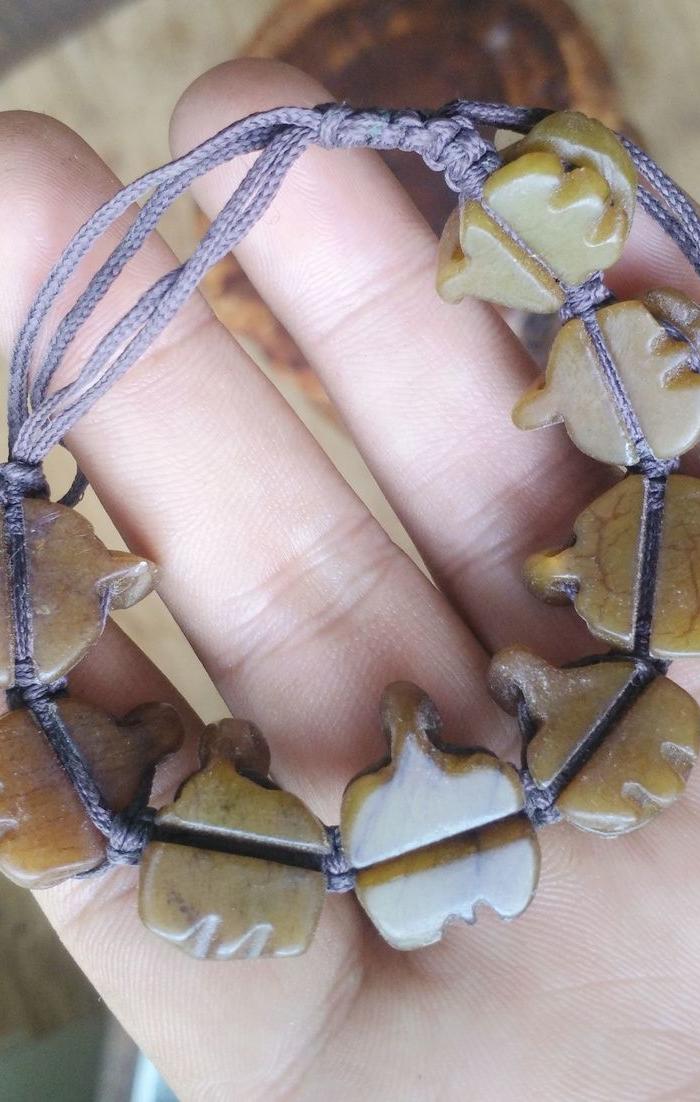 老玉石八卦龟手串