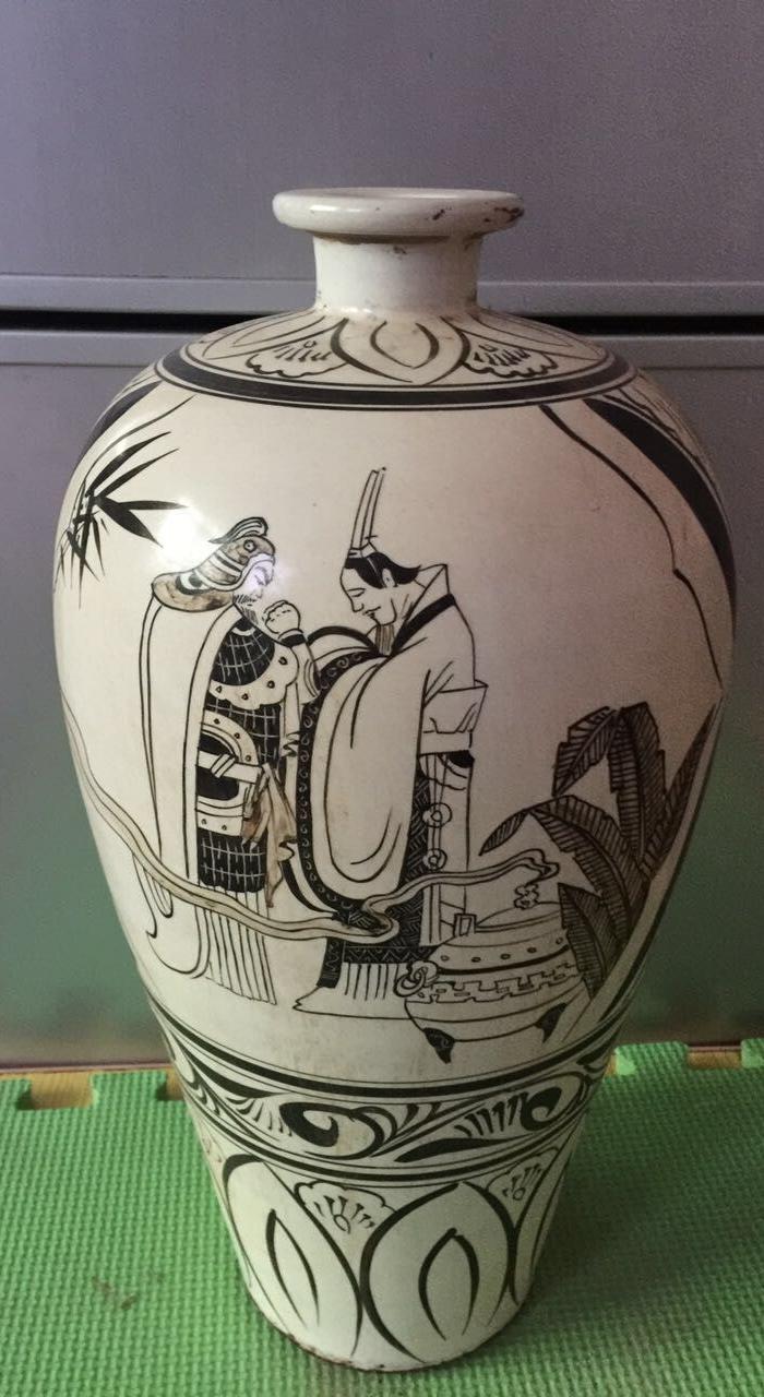 磁州窑人物故事梅瓶