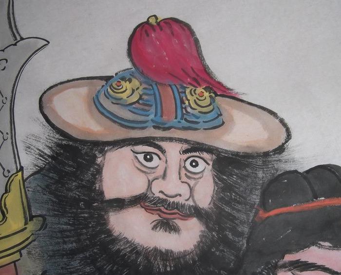 关公画像周仓画像国画人物画,尺寸大,保证是纯手工画的,买吗