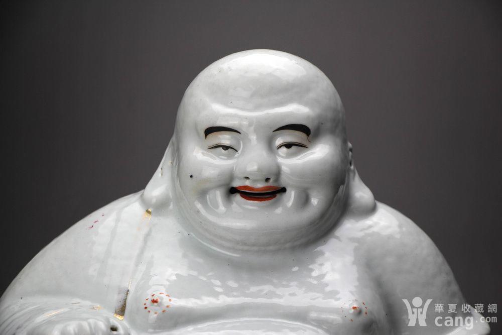 民国朱义泰造白釉弥勒佛