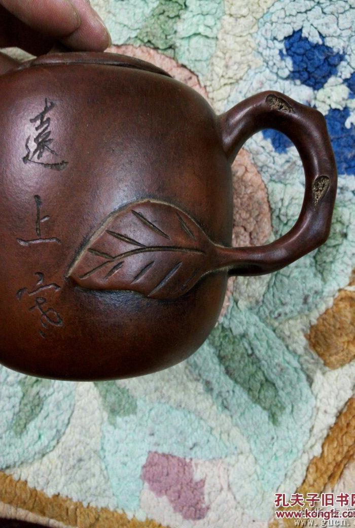 清代制壶名家【吴云根】款,二泉刻,老紫砂壶