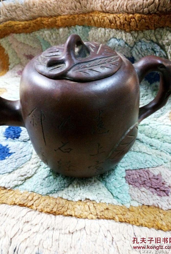 清代制壶名家【吴云根】款,二泉刻,老紫砂壶