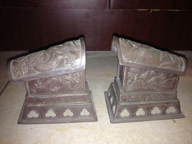 纯银龙凤棺材一对