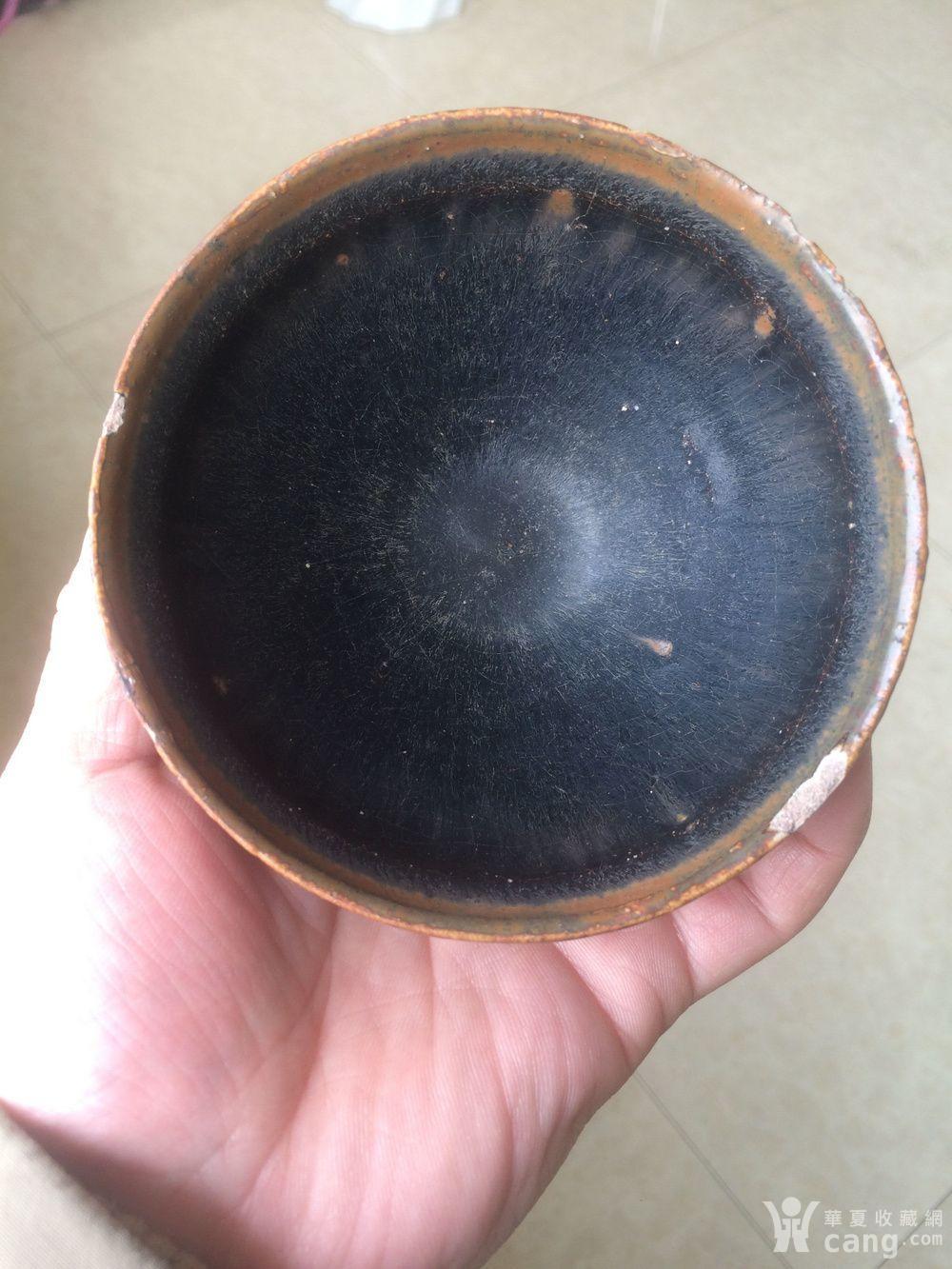 瓷器 高古 包老**深腹黑釉牛毛纹茶盏四川乐山西坝窑 欢迎交流电话**