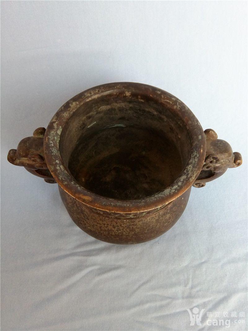 清早期象耳铜香炉
