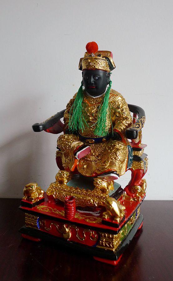 18厘米清代古佛翻新漆线雕 广泽尊王 郭圣王 圣王公