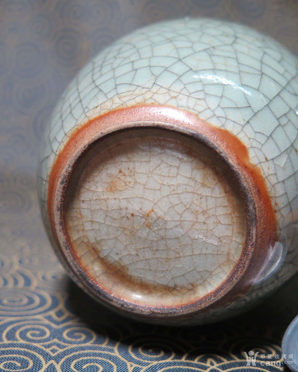 清代乾隆哥釉盖罐