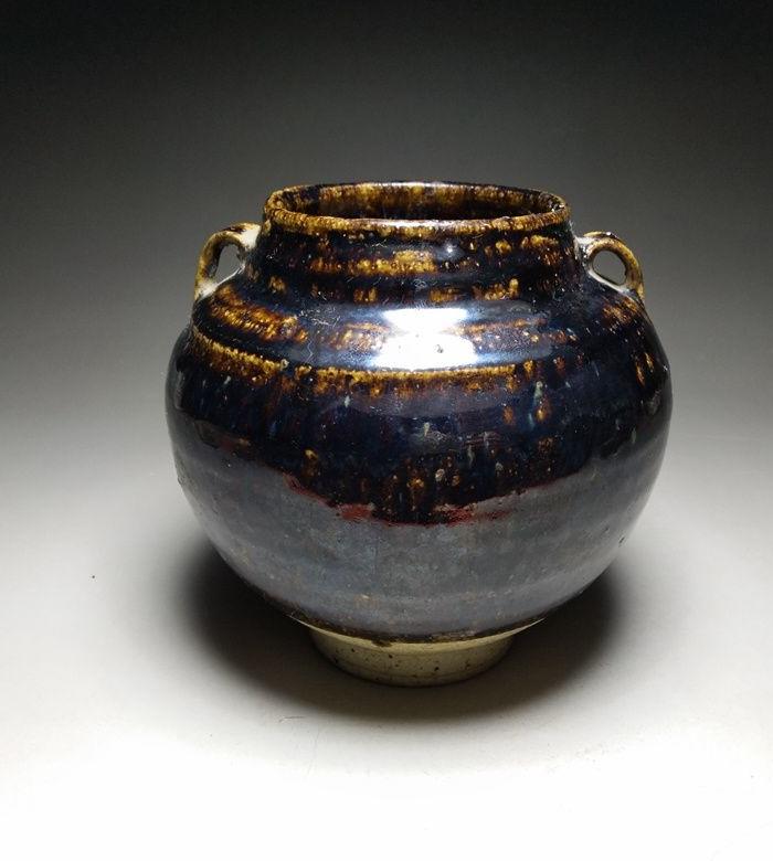 元明窑变双耳罐罐