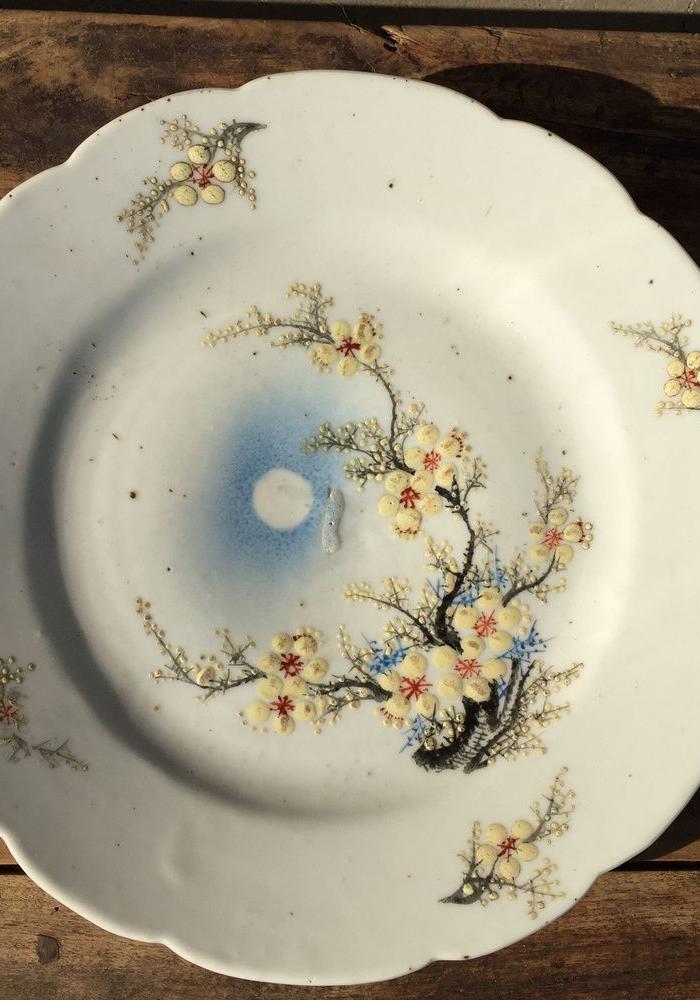 民国--王利生造梅花大盘一对