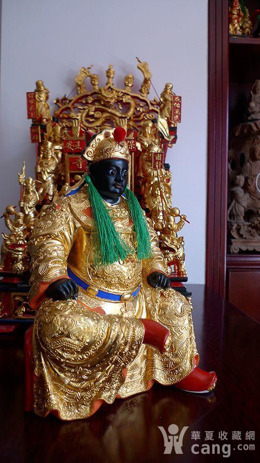 60厘米樟木雕 漆线雕 八座 神像 广泽尊王 郭圣王 圣王公