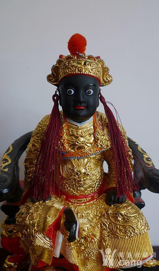 27厘米樟木雕 漆线雕 广泽尊王 郭圣王 圣王公