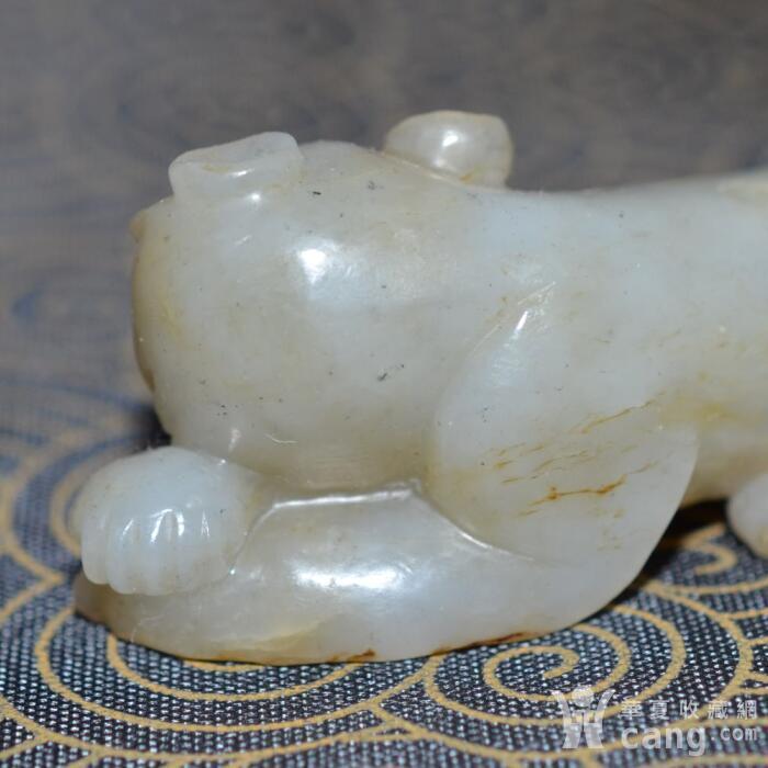 古董古玩古玉**和田玉籽料老件玉虎把件收藏