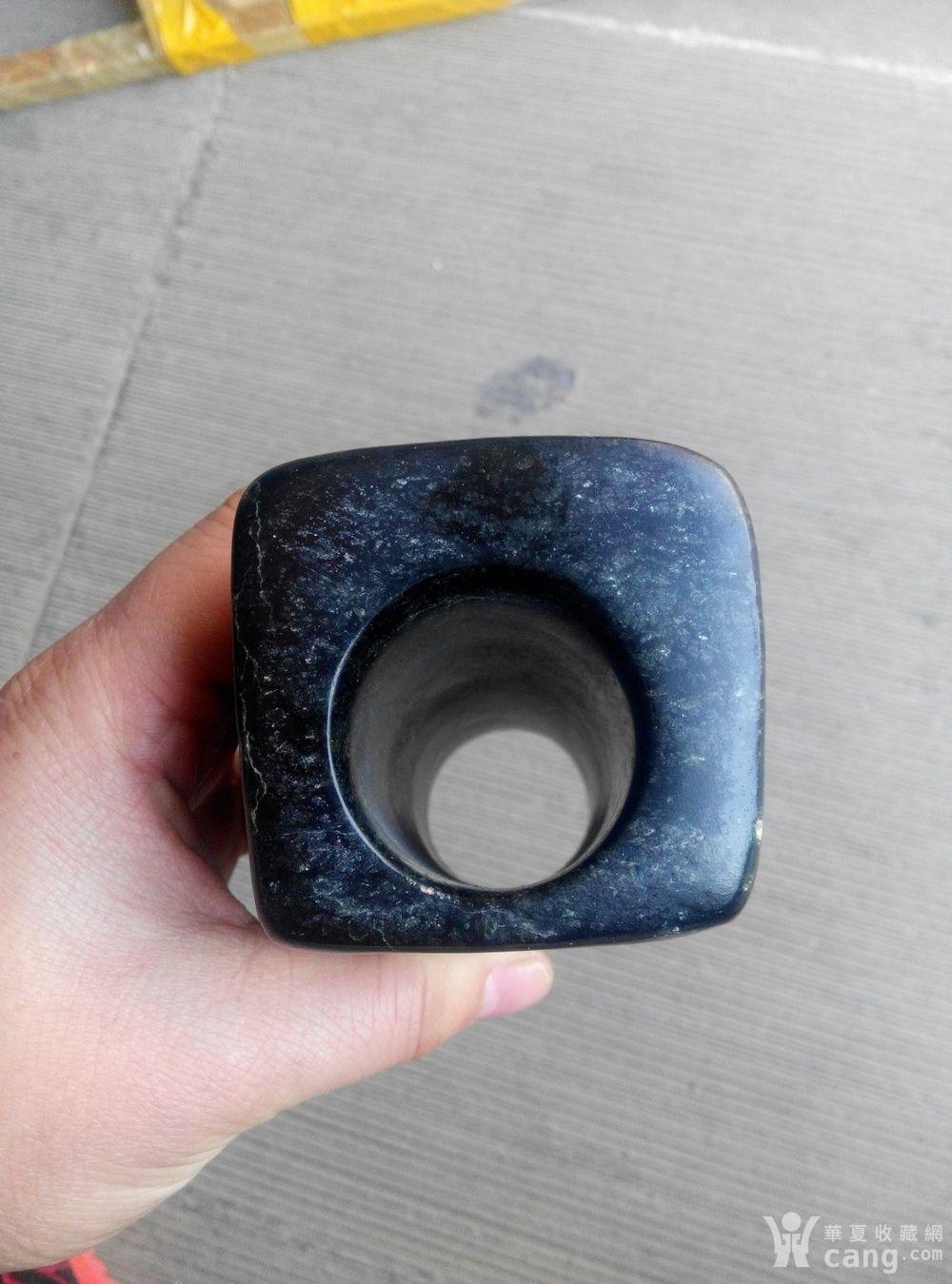 乡下收到少见的老墨玉玉枕