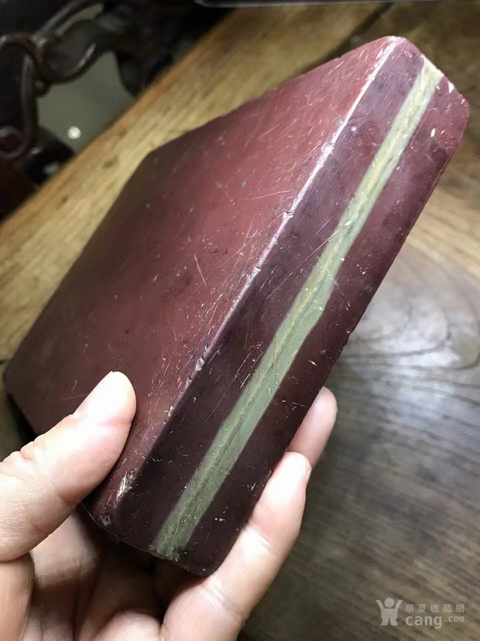 清代极品"紫袍玉带"祁阳石平板砚