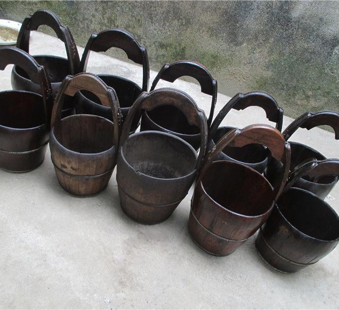 乡下收南方挑水用木提桶10个 包老包邮