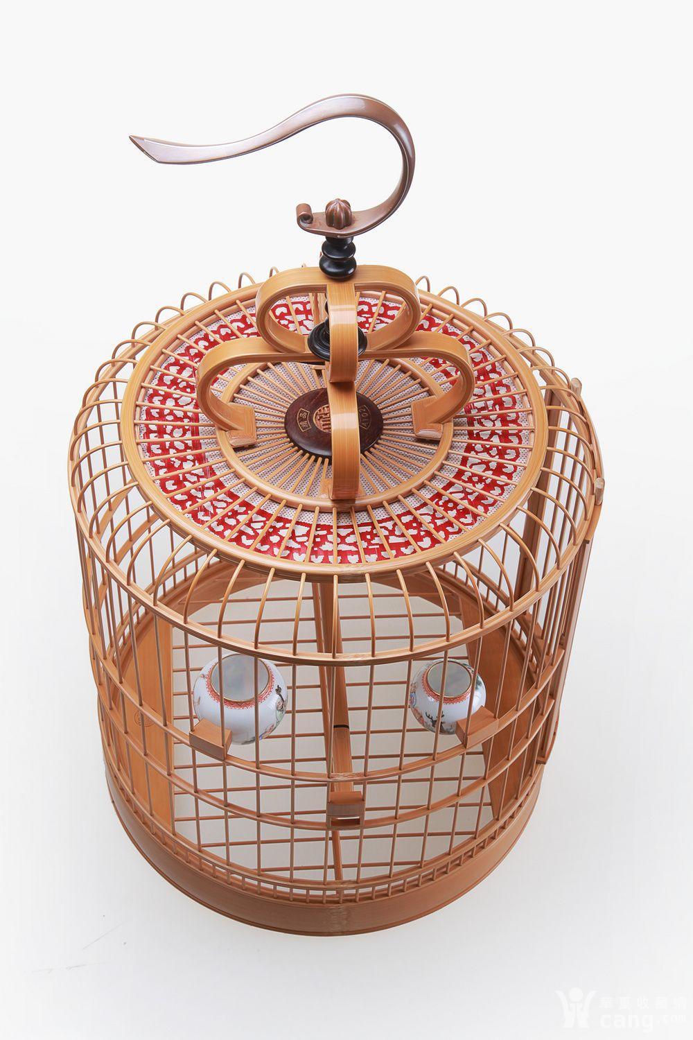 张大兴2014年中国首创全镶竹青工艺画眉鸟笼(精品a102)