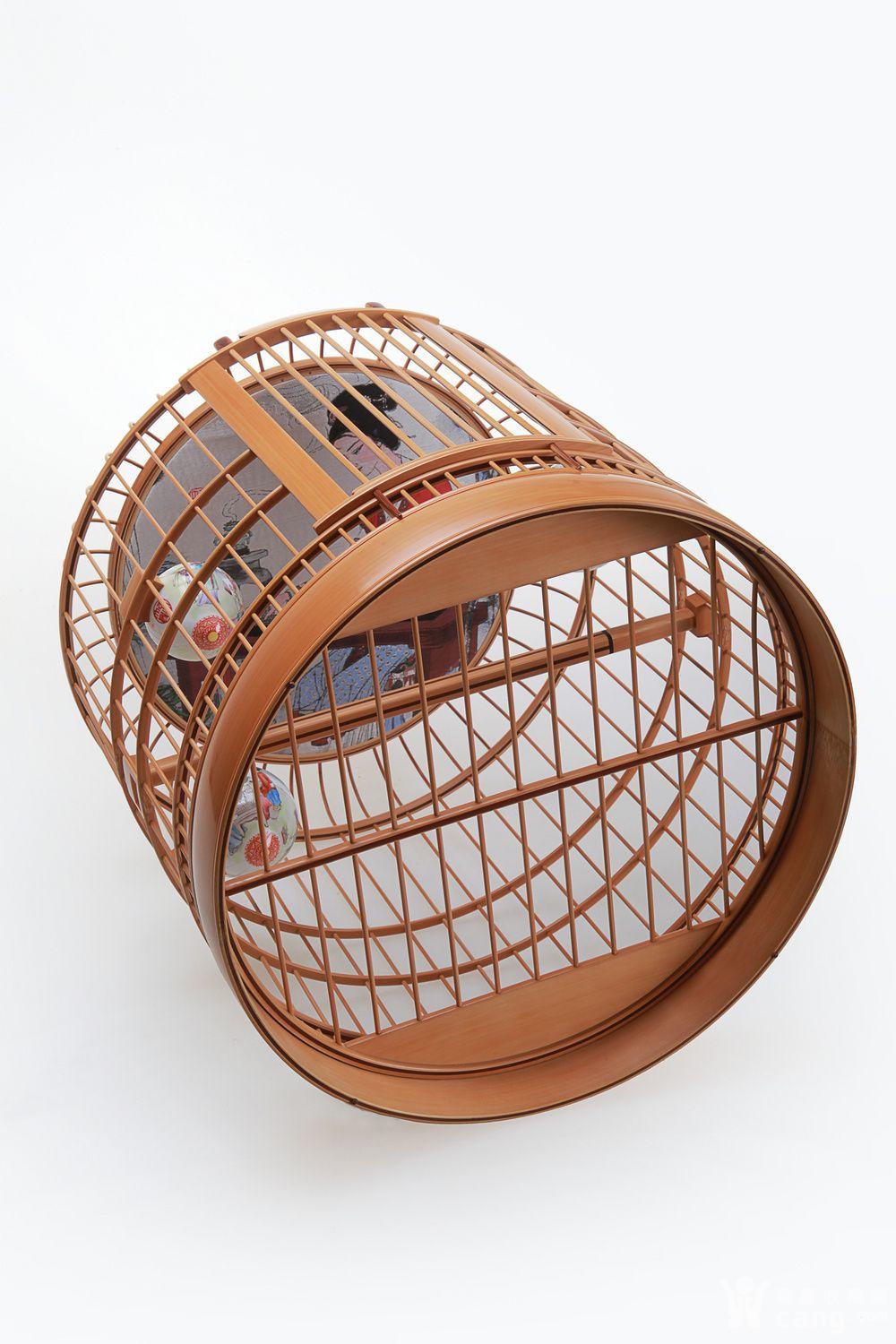 张大兴2014年中国首创全镶竹青工艺画眉鸟笼(豪华a99)