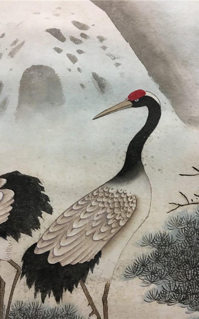 张大千松鹤延年作品