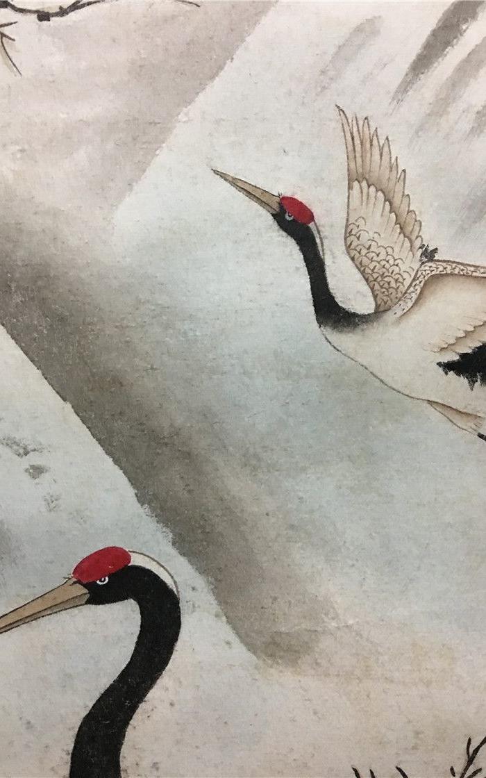 张大千松鹤延年作品