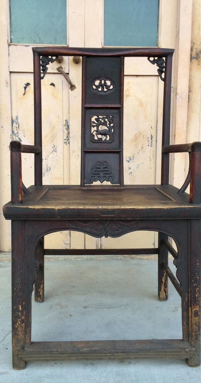 漂亮厚重的老楸木太师椅子一把