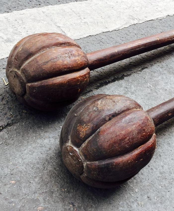 清代金瓜大锤一对