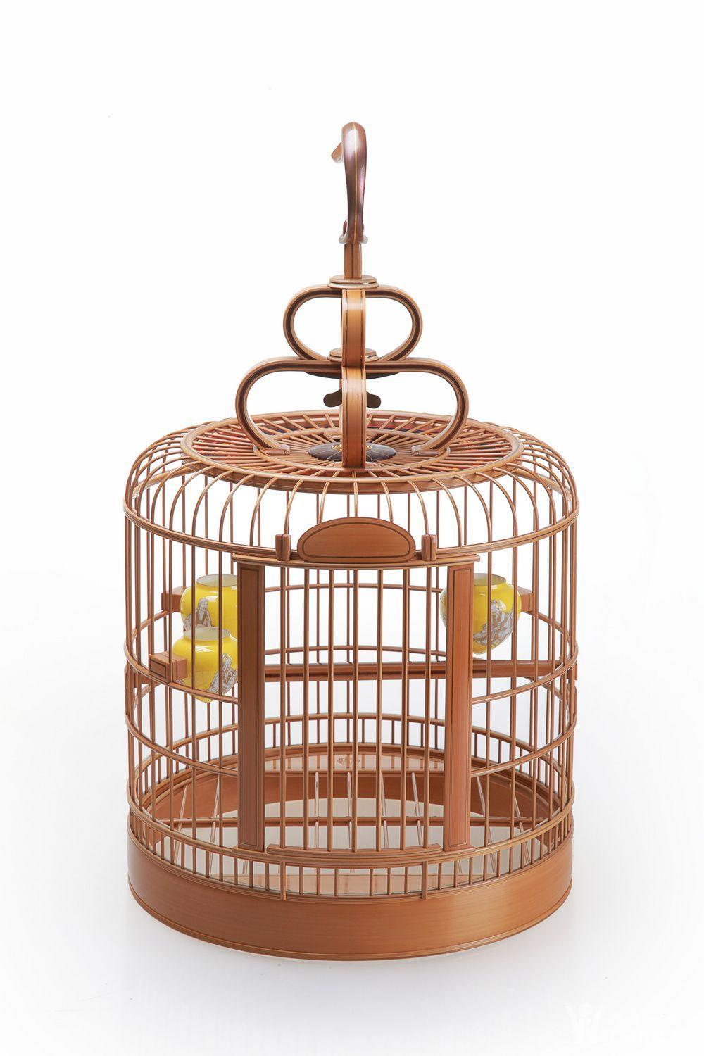 张大兴2016年中国首创全镶竹青—嵌丝工艺画眉鸟笼华兴a88