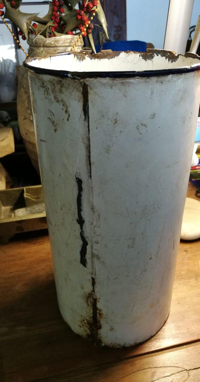 清代搪瓷茶叶桶,金谷双芽