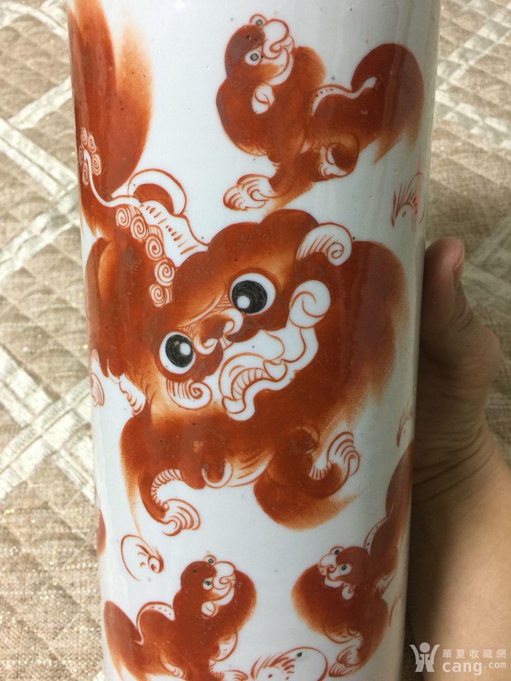 民国红狮子帽筒