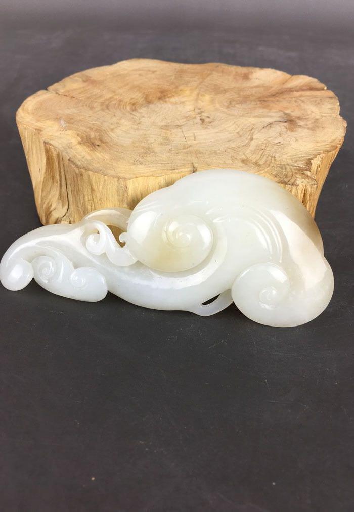 古玩老玉器玉如意一件