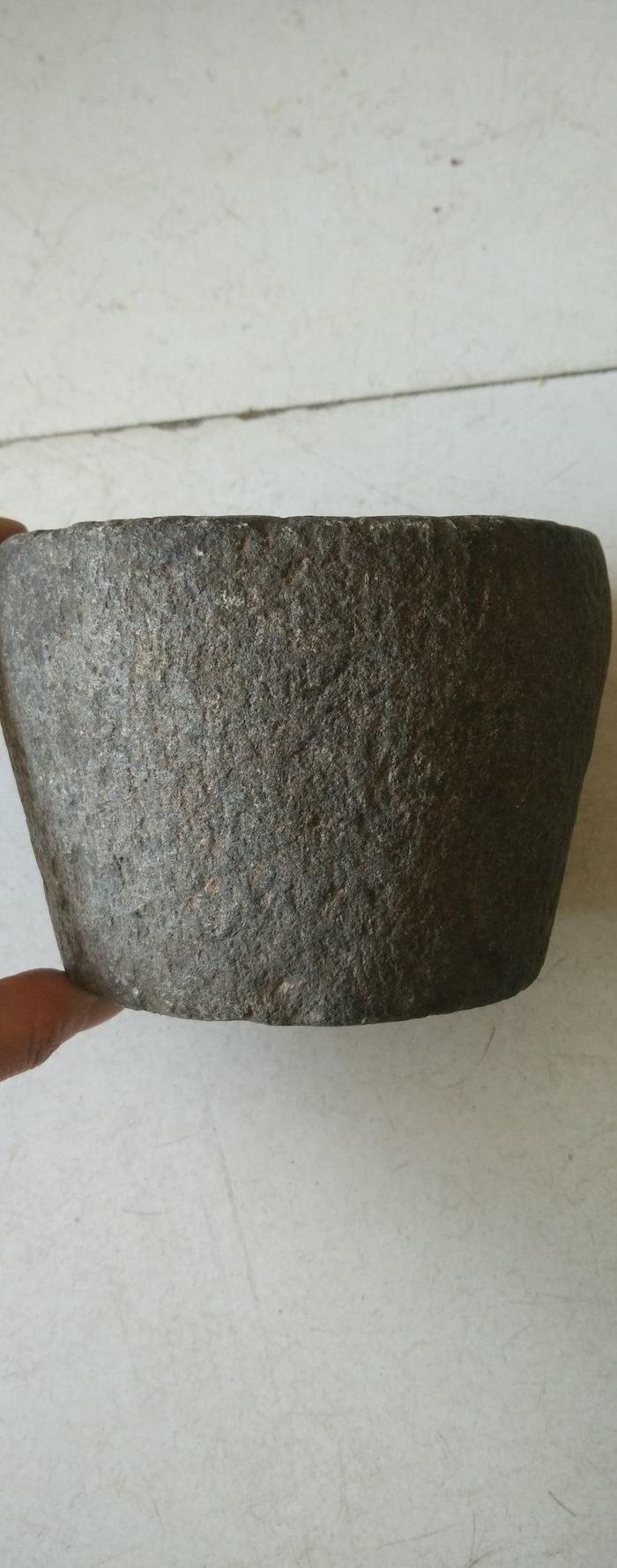 清代青石臼《有落款》