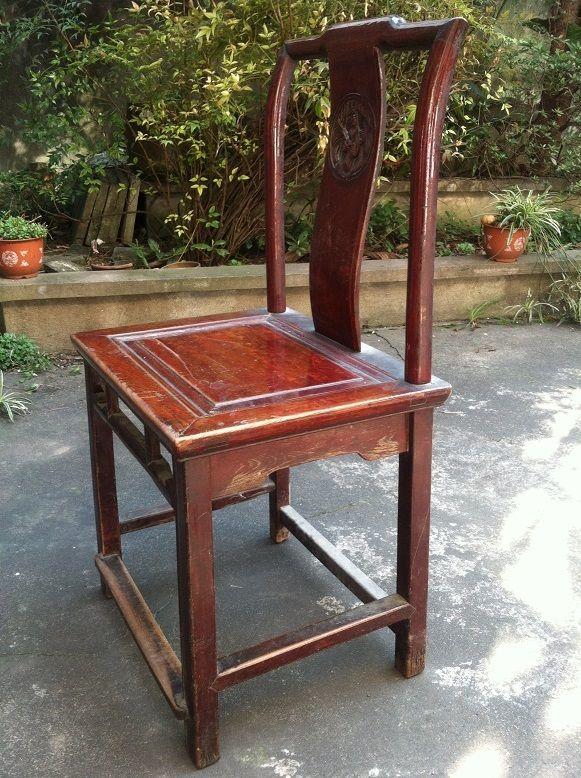 苏作民国榉木文旦椅老靠背椅子