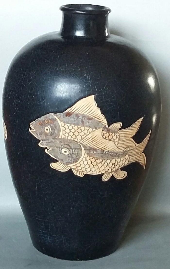 吉州窑鱼纹大瓶