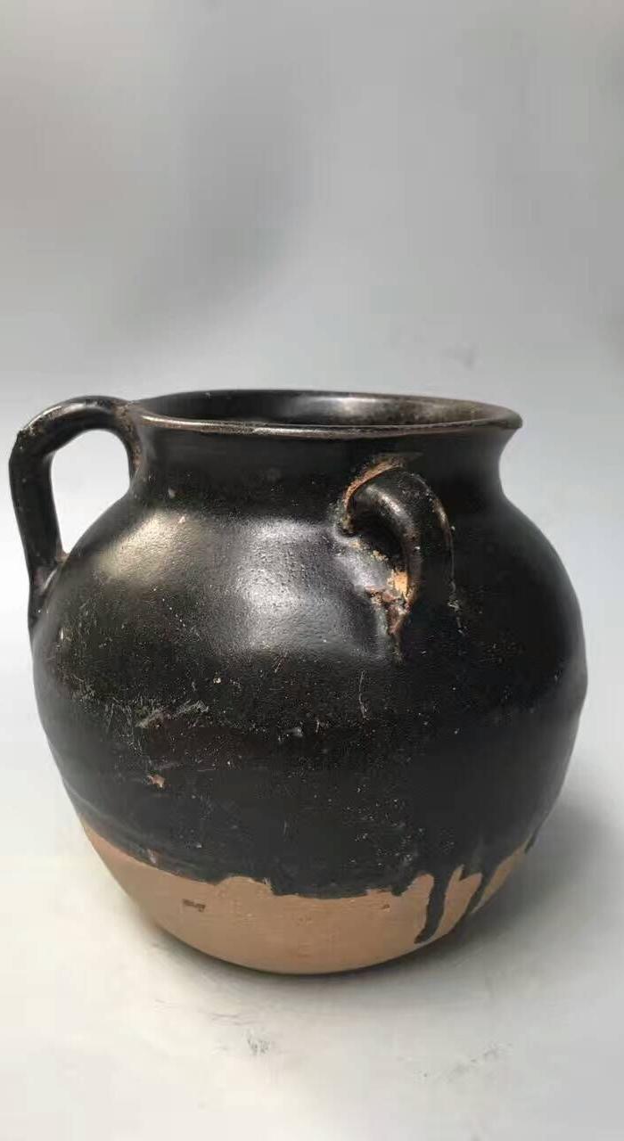 *建窑系黑釉三系罐