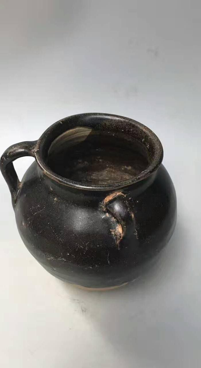 *建窑系黑釉三系罐