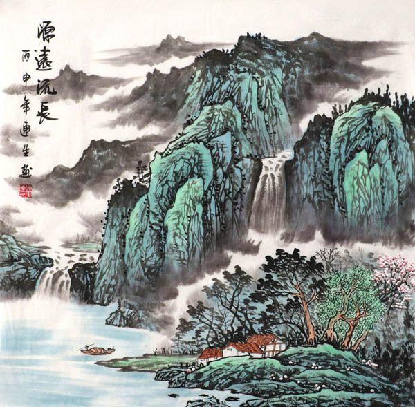 赵连生·四尺斗方山水