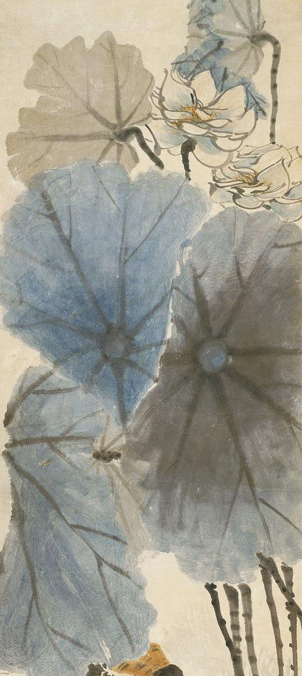 清 任伯年 荷花鸳鸯