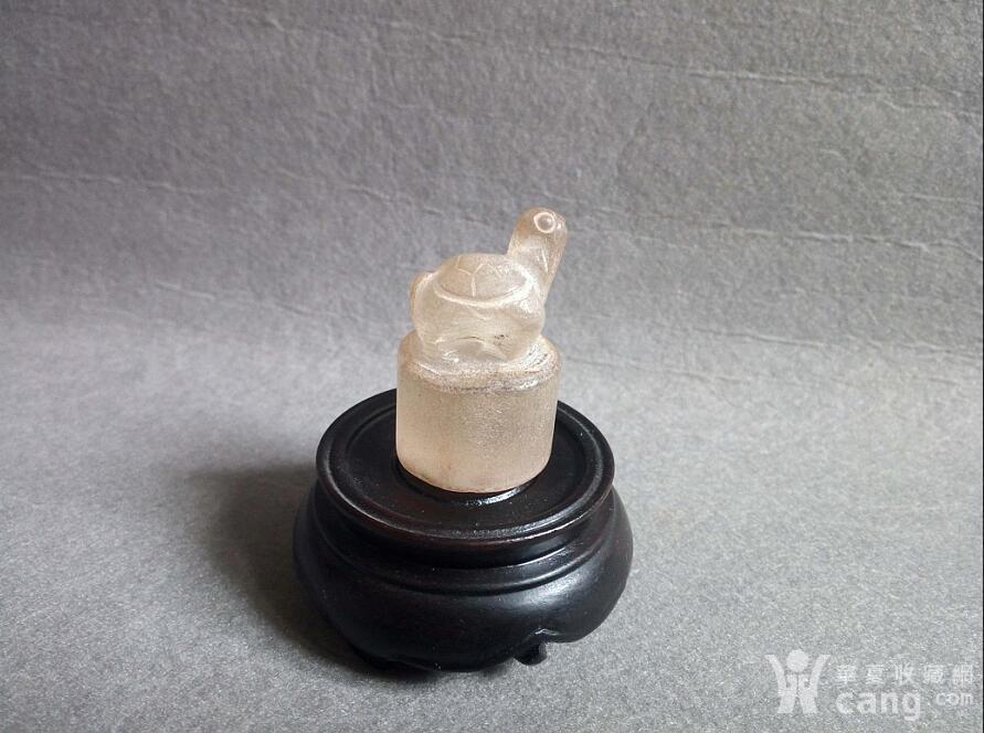 存世稀少的水晶龟纽圆形花押